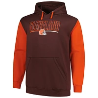 Men's Fanatics Brown Cleveland Browns Big & Tall Outline Pullover Hoodie