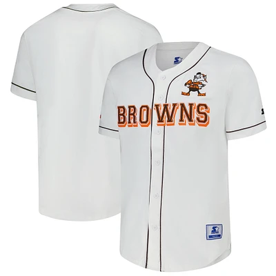 Maillot de baseball relais pour homme V100072 Browns W STARTER avec logo vintage SHRMENSSB 6S5LWC95 #1