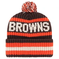 Men's '47 Brown Cleveland Browns Bering Legacy Cuffed Knit Hat with Pom