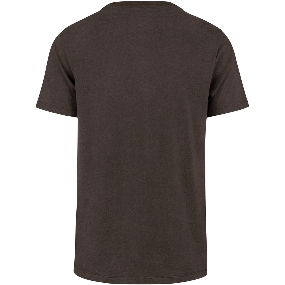 Men's '47 Brown Cleveland Browns Gridiron Classics Time Lock Franklin T-Shirt