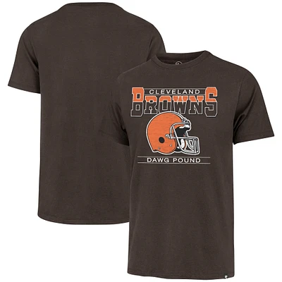Men's '47 Brown Cleveland Browns Gridiron Classics Time Lock Franklin T-Shirt