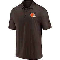 Men's Brown/Orange Cleveland Browns Dueling Two-Pack Polo Set