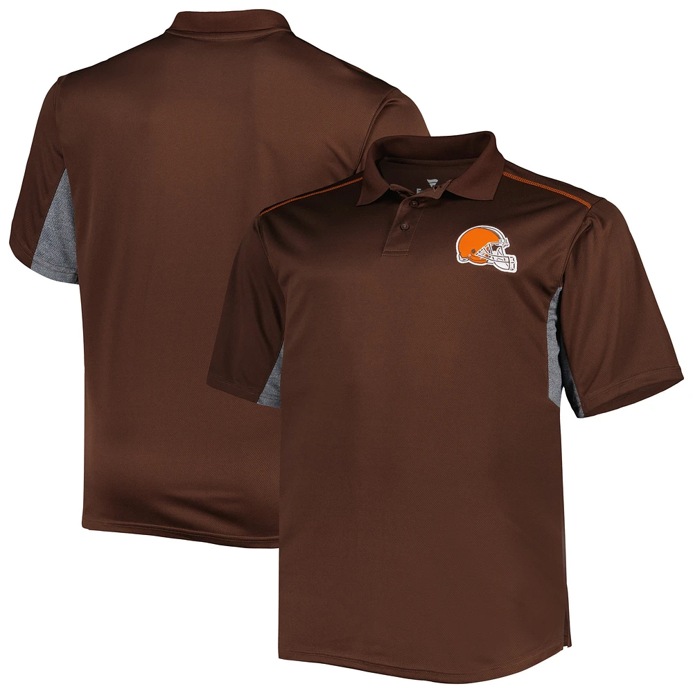 Polo Cleveland Browns Big & Tall Team Color pour homme marron