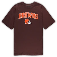 Men's Concepts Sport Brown/Heather Gray Cleveland Browns Big & Tall T-Shirt Pants Sleep Set