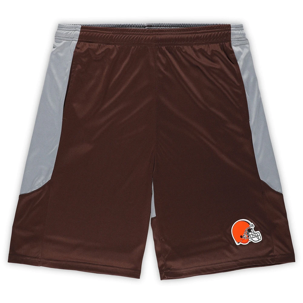 Men's Fanatics Brown Cleveland Browns Big & Tall Team Logo Shorts