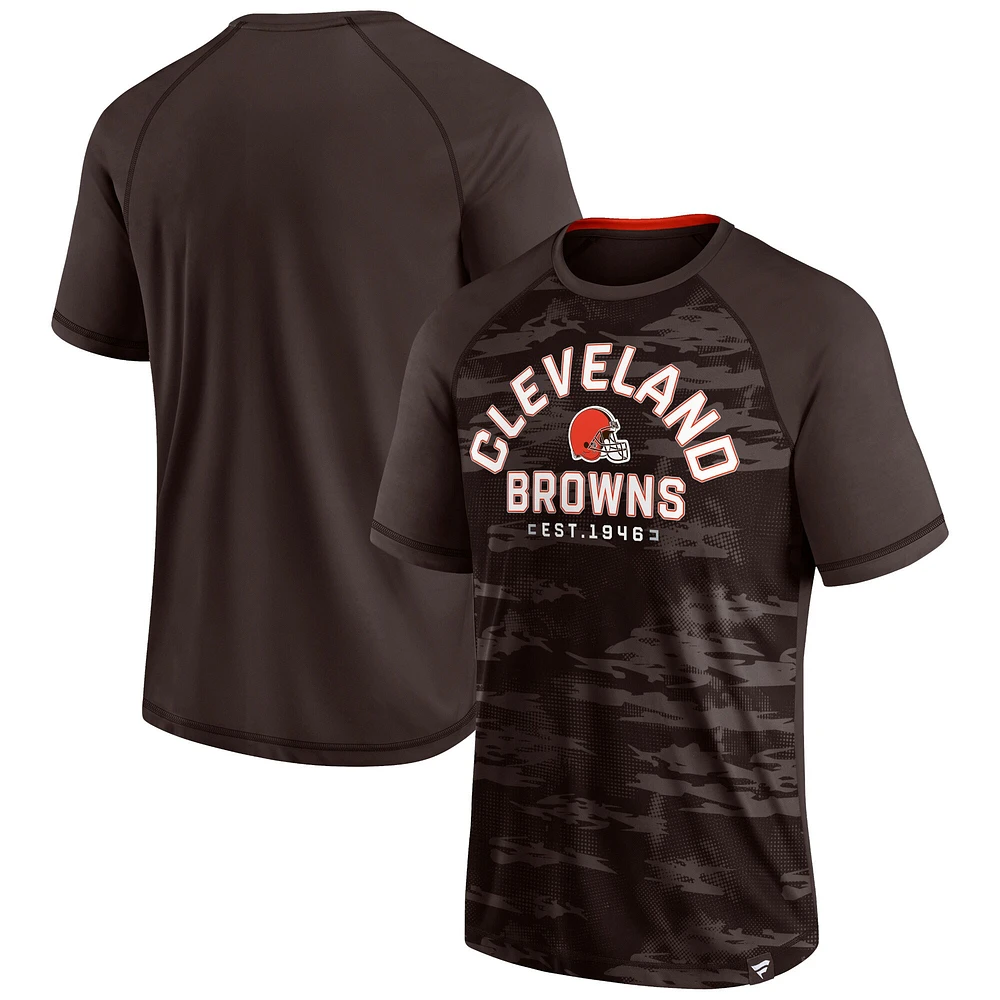 Men's Fanatics Brown Cleveland Browns Hail Mary Defender Raglan T-Shirt