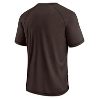 Men's Fanatics Brown Cleveland Browns Hail Mary Defender Raglan T-Shirt