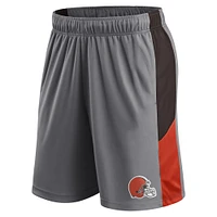 Men's Fanatics Gray Cleveland Browns Logo Shorts