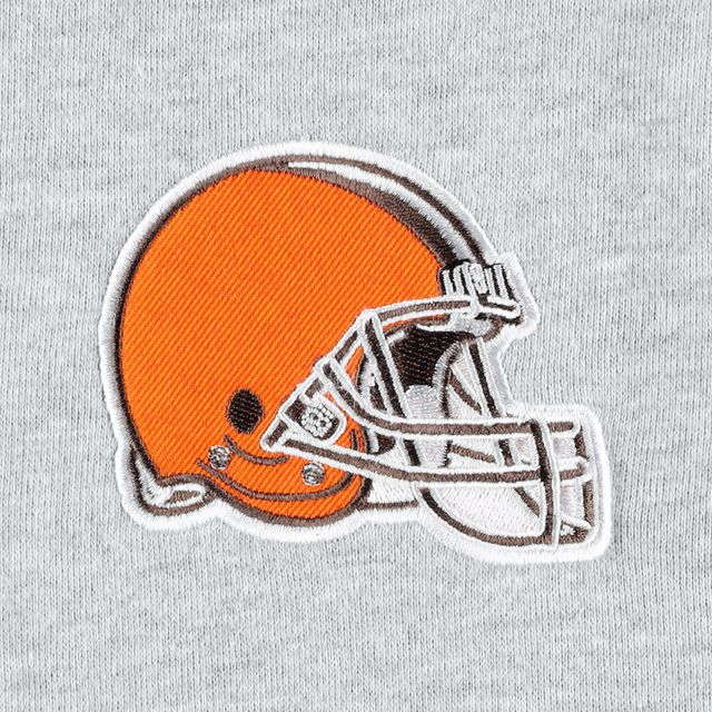 Veste à capuche raglan en polaire Big & Tall Cleveland Browns pour homme, gris chiné