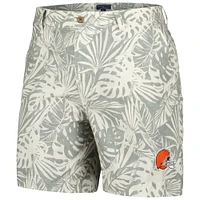 Short Amphib à imprimé Monstera lavé au sable des Cleveland Browns pour hommes Margaritaville gris