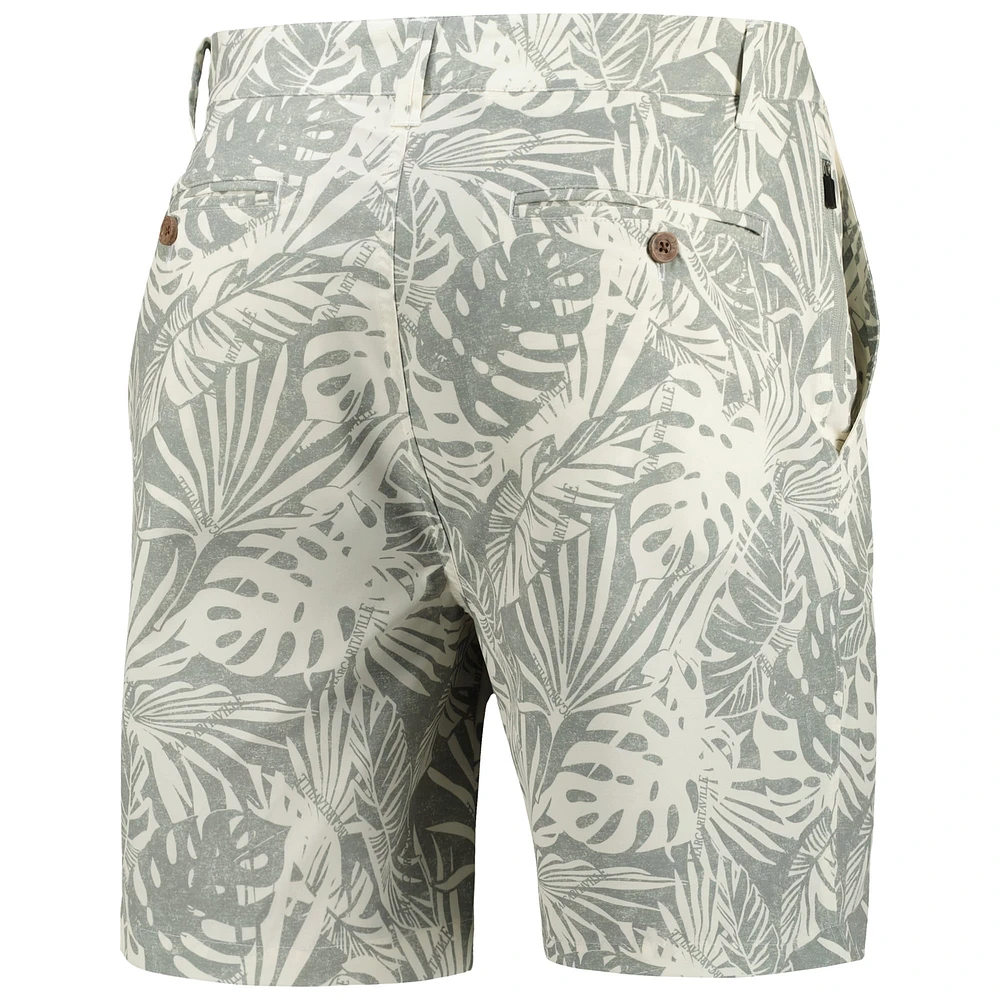 Short Amphib à imprimé Monstera lavé au sable des Cleveland Browns pour hommes Margaritaville gris