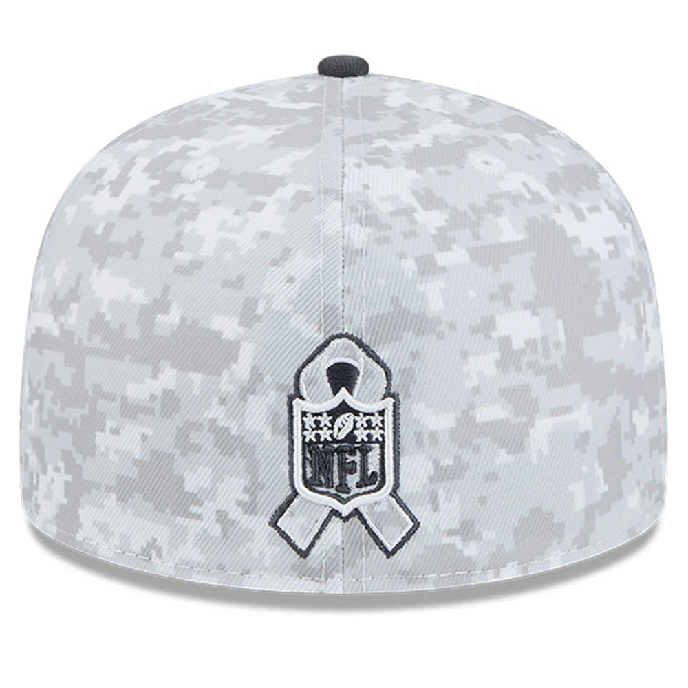 Men's New Era Arctic Camo/Graphite Cleveland Browns 2024 Salute To Service 59FIFTY Fitted Hat