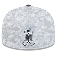 Men's New Era Arctic Camo/Graphite Cleveland Browns 2024 Salute To Service 59FIFTY Fitted Hat