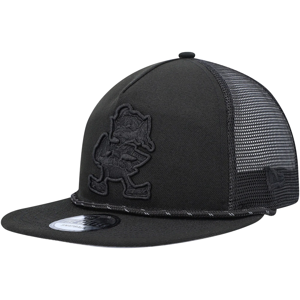 Casquette trucker New Era Cleveland Browns Illumination Golfer Snapback noire pour homme