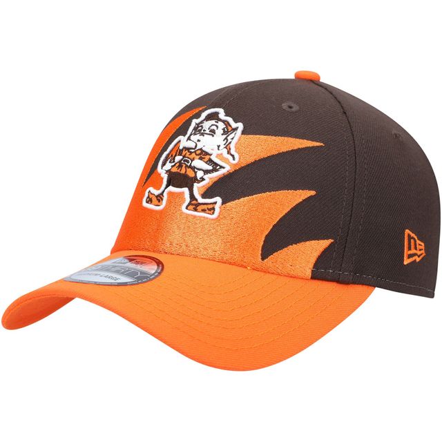 Chaussures New Era pour homme Marron/Orange Cleveland Browns Historic Logo Surge 39THIRTY - Casquette flex