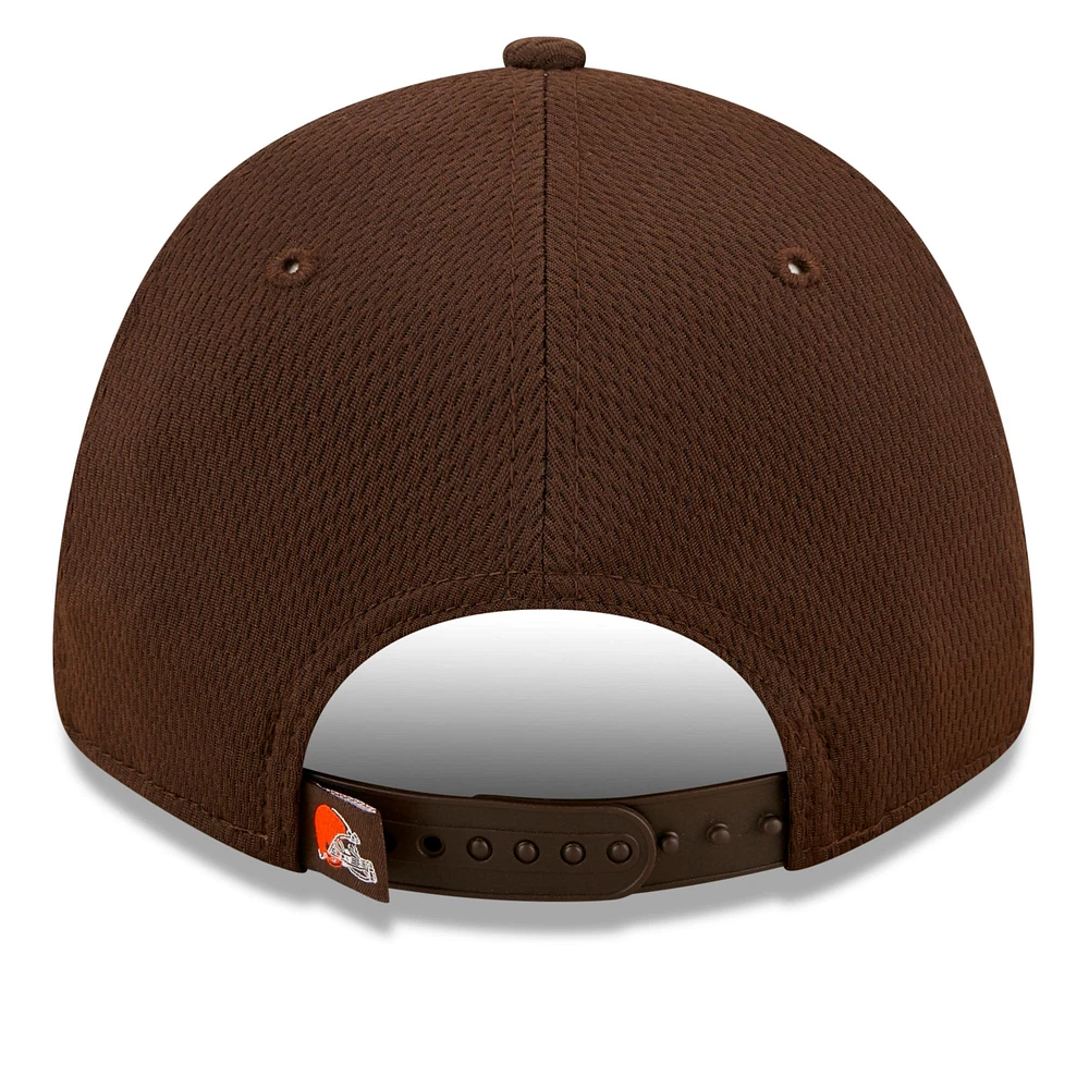 Men's New Era Brown Cleveland Browns A-Frame - 9FORTY Snapback Hat