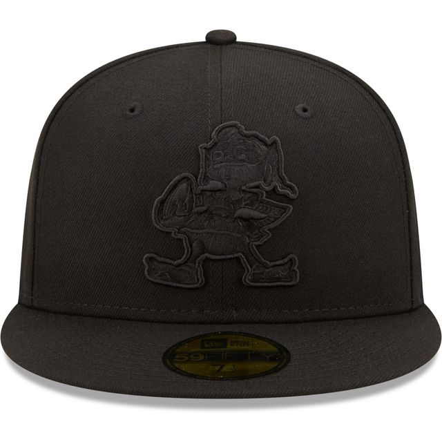 Casquette ajustée 59FIFTY Cleveland Browns pour homme avec logo alternatif noir sur New Era