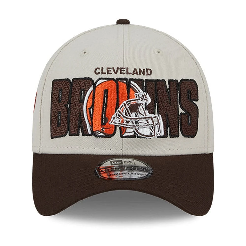 Men's New Era  Cream Cleveland Browns 2023 NFL Draft 39THIRTY Flex Hat