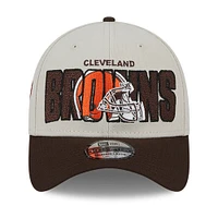 Men's New Era  Cream Cleveland Browns 2023 NFL Draft 39THIRTY Flex Hat