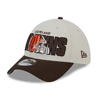 Men's New Era  Cream Cleveland Browns 2023 NFL Draft 39THIRTY Flex Hat