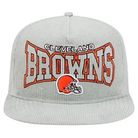 Men's New Era  Gray Cleveland Browns Corduroy Golfer Adjustable Hat