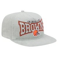 Men's New Era  Gray Cleveland Browns Corduroy Golfer Adjustable Hat
