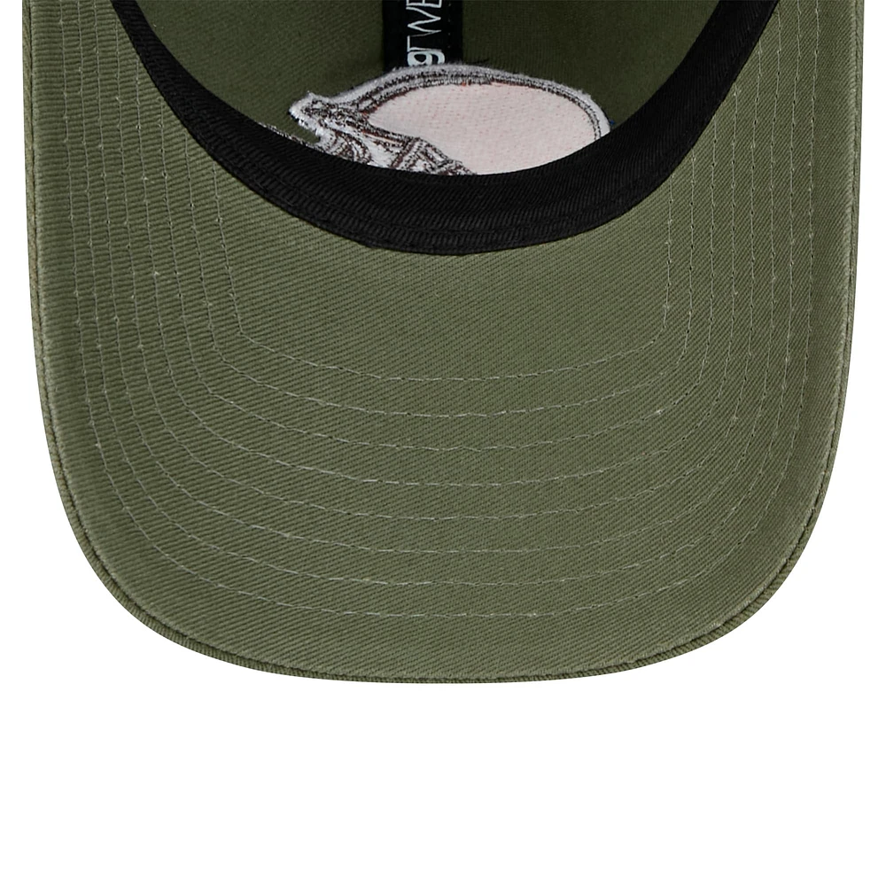 Men's New Era Olive Cleveland Browns Main 9TWENTY Adjustable Hat
