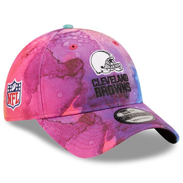 Casquette ajustable 9TWENTY pour homme New Era Cleveland Browns 2022 NFL Crucial Catch - rose