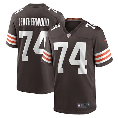 Men's Nike Alex Leatherwood  Brown Cleveland Browns Team Game Jersey