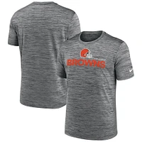 T-shirt Nike anthracite Cleveland Browns Blitz Velocity Modern Performance pour homme