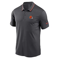 Polo Nike Anthracite Cleveland Browns Sideline Victory Performance pour homme