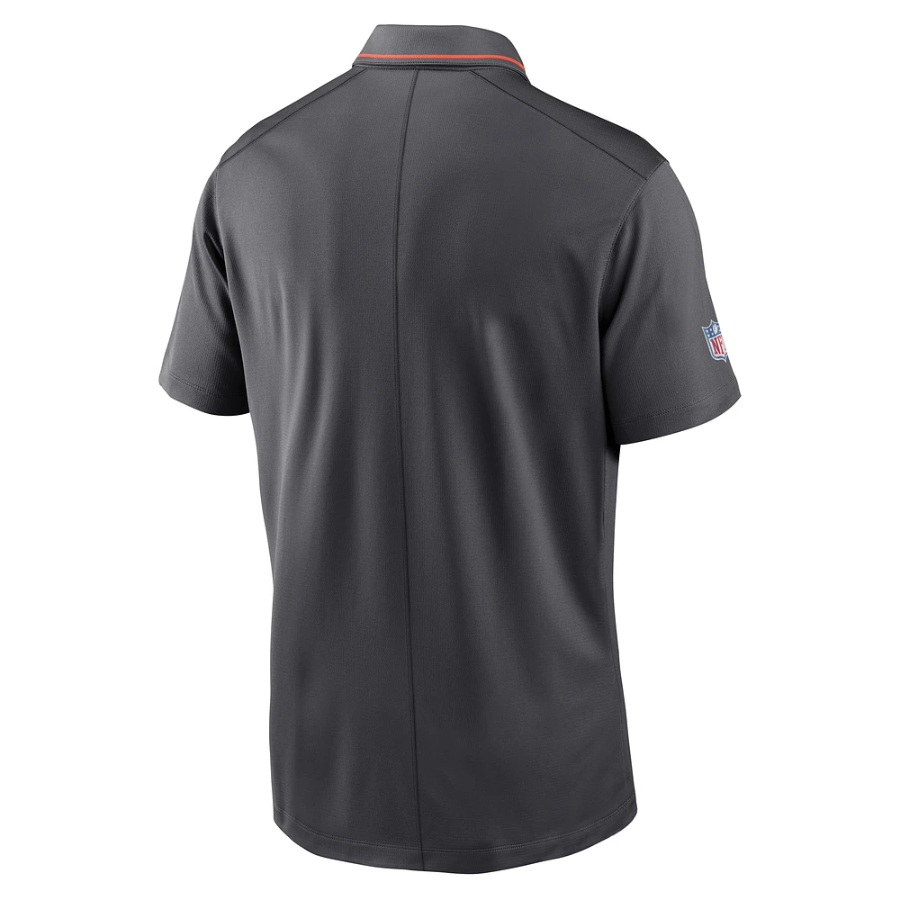 Polo Nike Anthracite Cleveland Browns Sideline Victory Performance pour homme