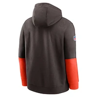 Men's Nike Brown Cleveland Browns 2024 Sideline Club Pullover Hoodie