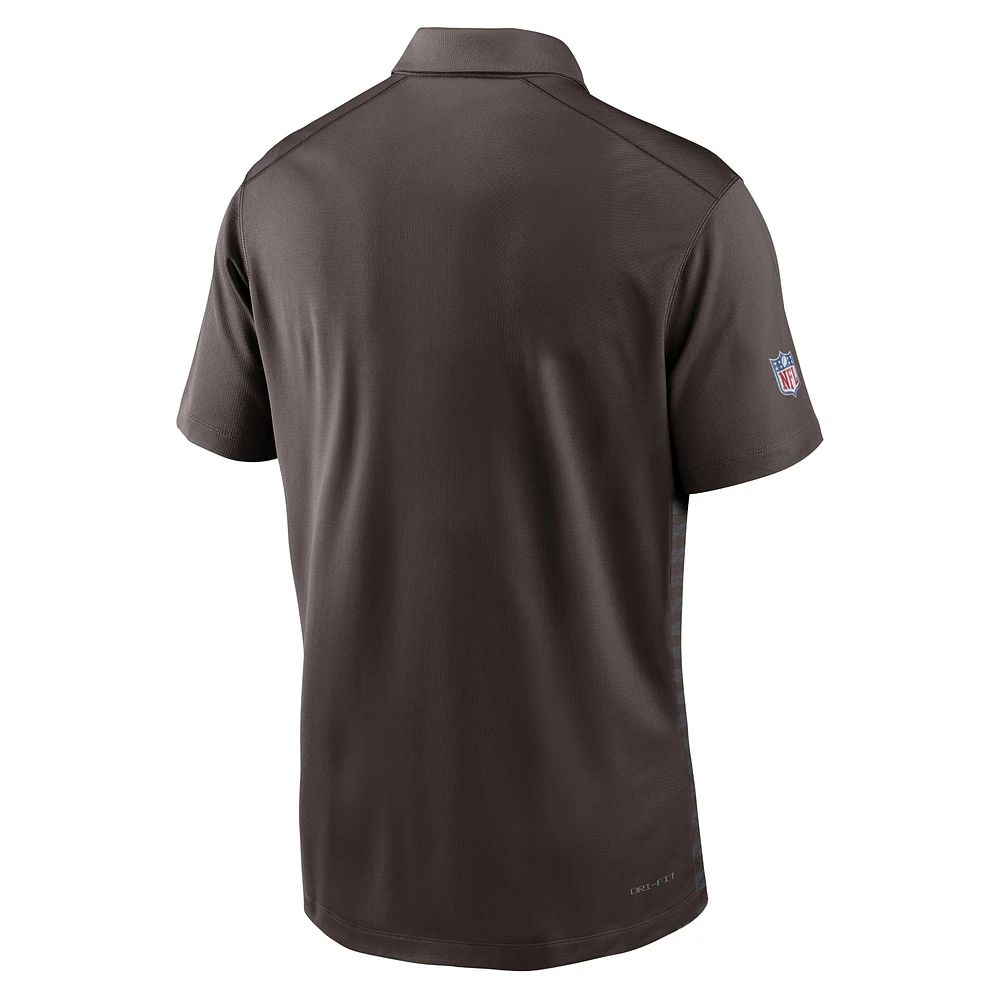Men's Nike Brown Cleveland Browns 2024 Sideline Victory Performance Polo