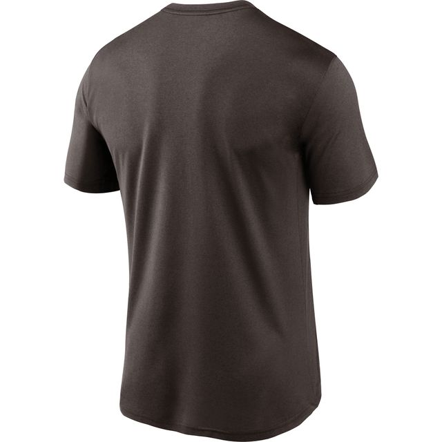 T-shirt Nike marron Cleveland Browns Logo Essential Legend Performance pour homme