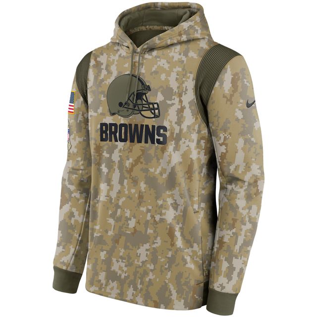 Homme Nike Camo Cleveland Browns 2021 Salute To Service - Therma Performance Pullover Hoodie
