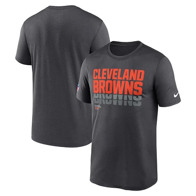 T-shirt Nike Performance Sideline Legend des Cleveland Browns pour homme, couleur anthracite