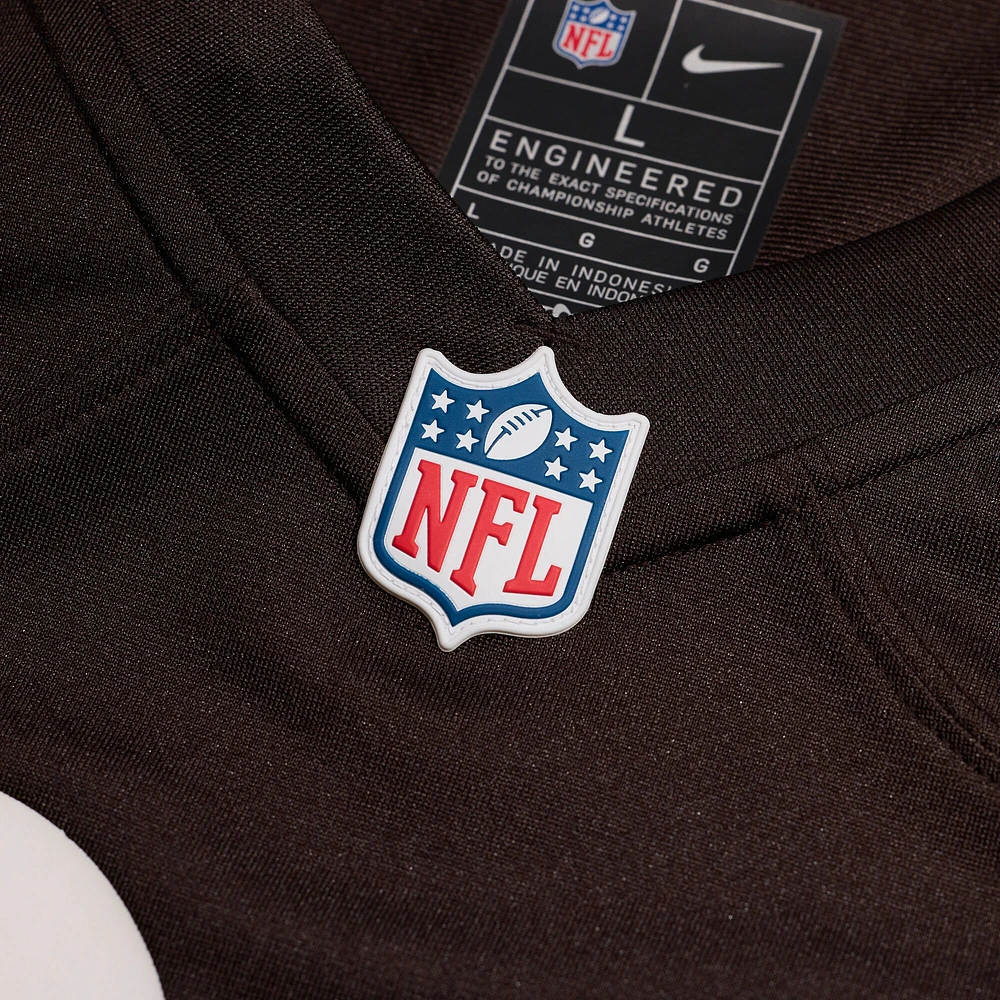 Maillot Nike David Njoku pour homme, joueur de match des Cleveland Browns, marron