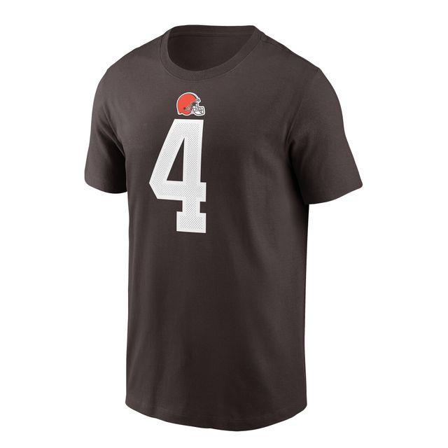 T-shirt Nike Deshaun Watson pour hommes, marron, nom et numéro du joueur des Cleveland Browns