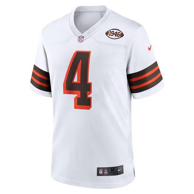 Maillot de match alternatif Nike Deshaun Watson pour hommes, blanc, Cleveland Browns