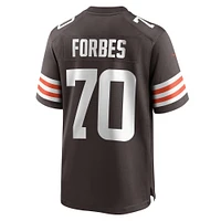 Men's Nike Drew Forbes  Brown Cleveland Browns Team Game Jersey
