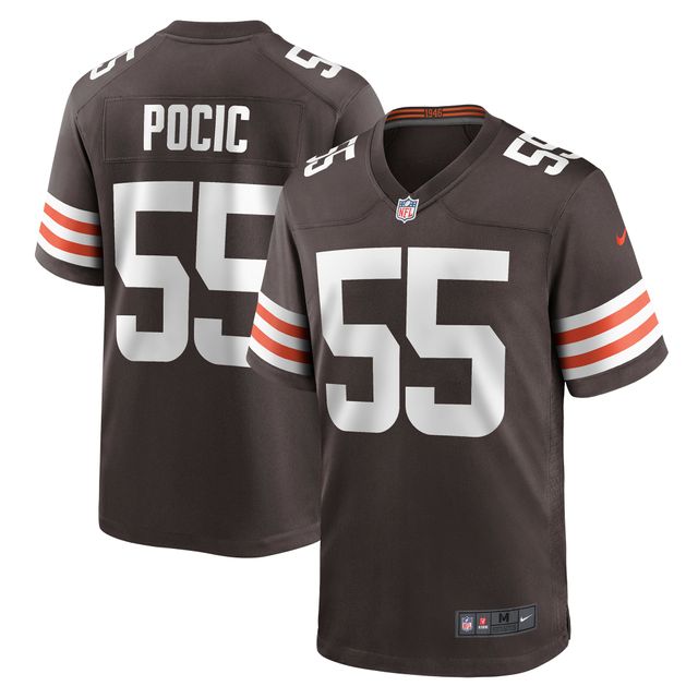 Maillot de match Nike Ethan Pocic pour hommes, marron, Cleveland Browns