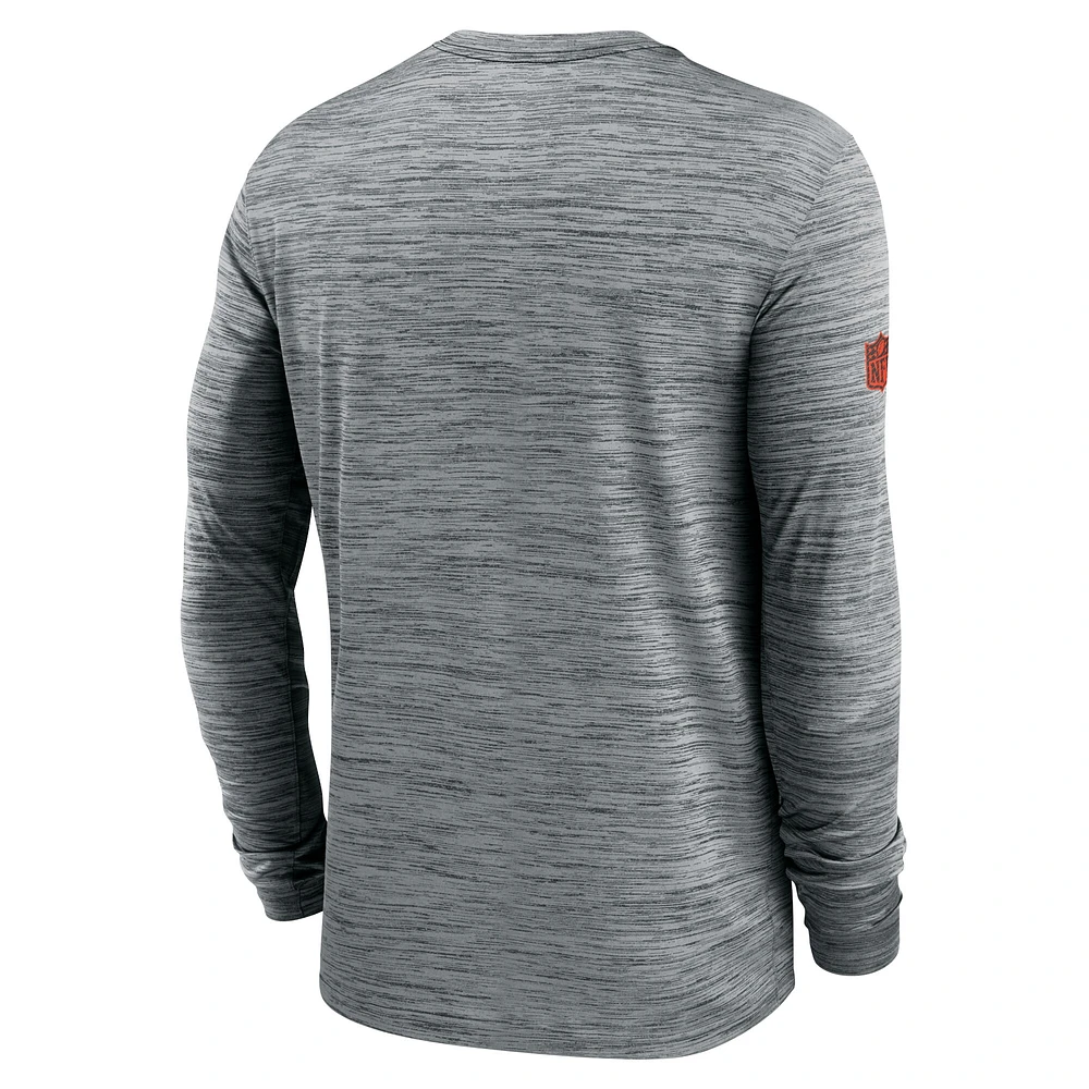 Men's Nike Cleveland Browns 2024 Sideline Velocity Performance Long Sleeve T-Shirt