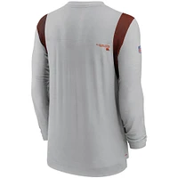 Men's Nike Gray Cleveland Browns Sideline Player UV Performance Long Sleeve T-Shirt