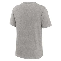 Men's Nike Heather Gray Cleveland Browns Overlap Lockup Tri-Blend T-Shirt