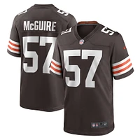 Maillot de match l'équipe Nike Isaiah McGuire marron des Cleveland Browns pour hommes