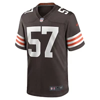 Maillot de match l'équipe Nike Isaiah McGuire marron des Cleveland Browns pour hommes