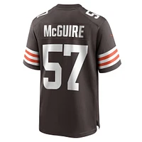 Maillot de match l'équipe Nike Isaiah McGuire marron des Cleveland Browns pour hommes