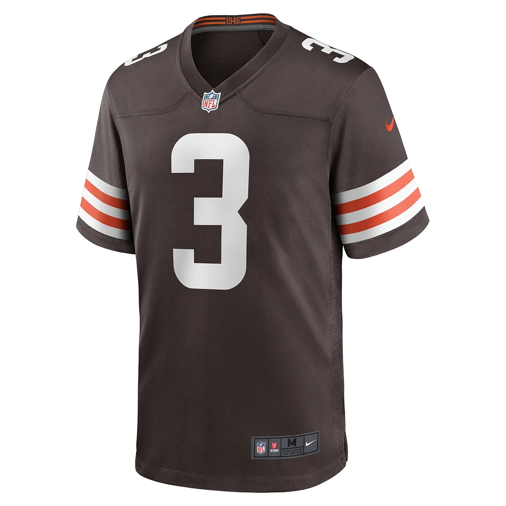 Men's Nike Marquise Goodwin  Brown Cleveland Browns Team Game Jersey