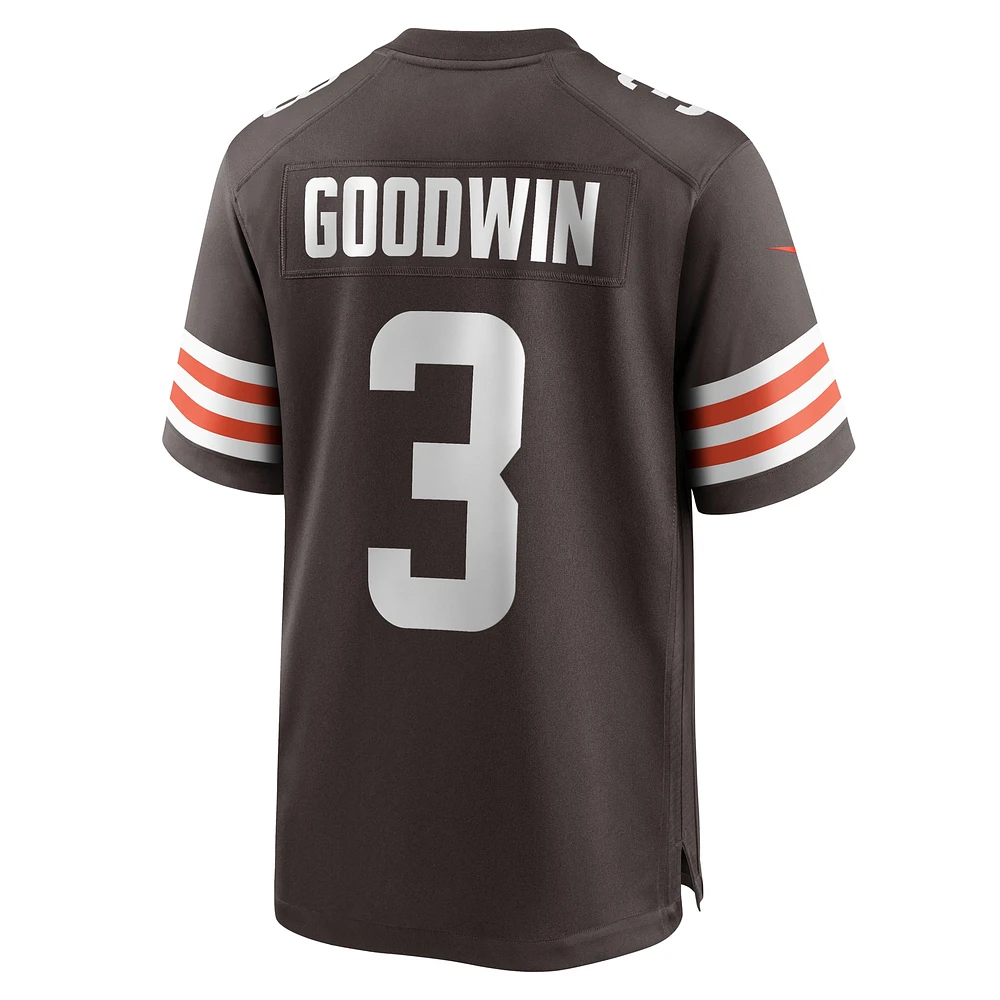 Men's Nike Marquise Goodwin  Brown Cleveland Browns Team Game Jersey